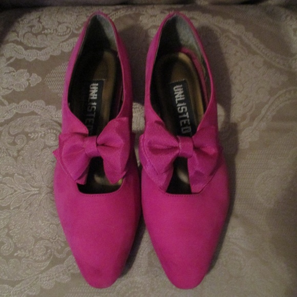 FUCHSIA/PINK SUEDE FLAT - NWOT - Picture 1 of 7